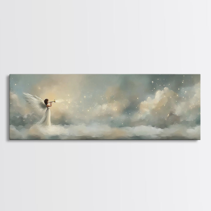 Heralding Light | Framed Canvas Print | Panoramic Art | Christian Art Canvas | Christian Wall Art | Jesus Art Print | Christmas Art