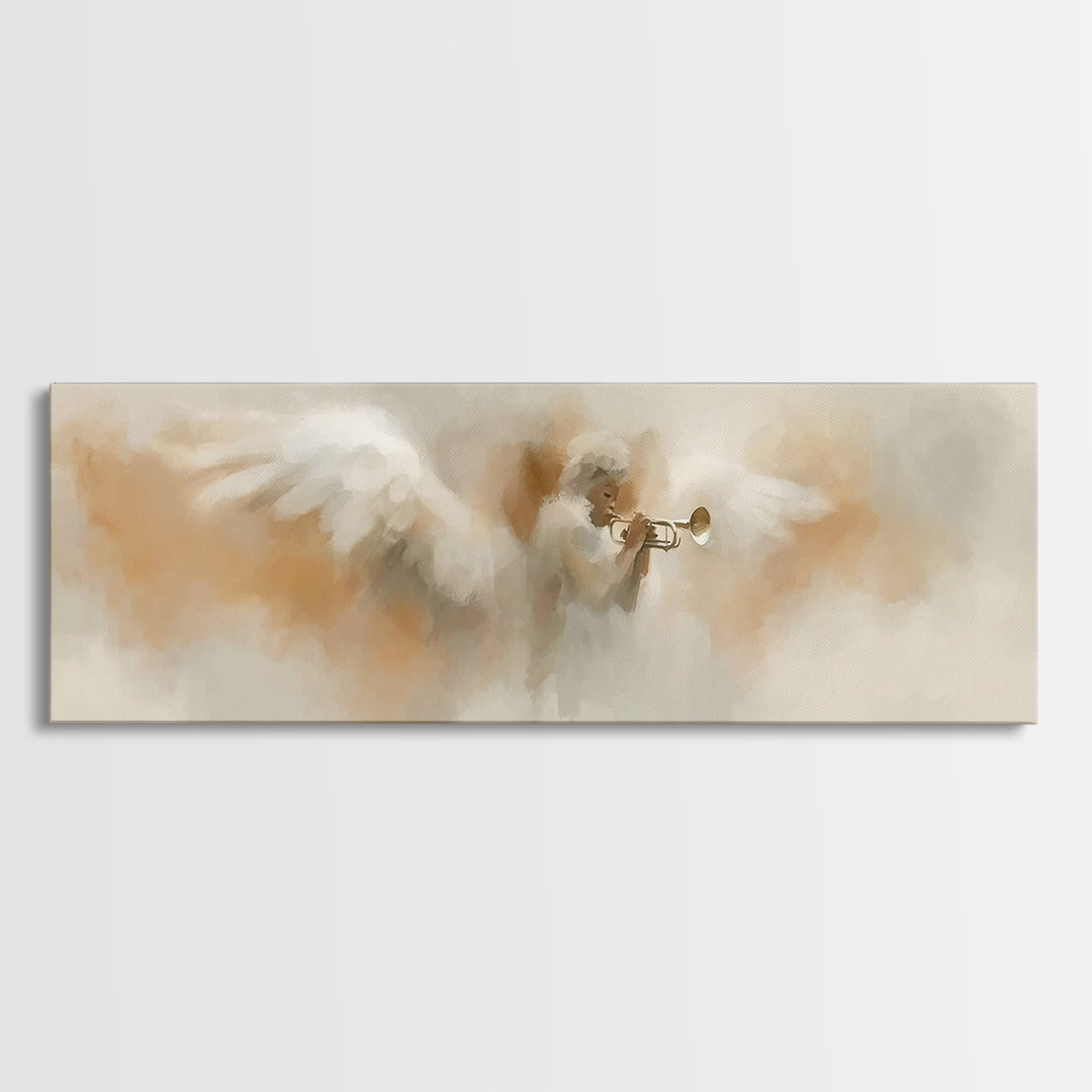 Heaven’s Anthem, Framed Canvas Print, Panoramic Art, Christian Art Canvas, Christian Wall Art, Christmas Art, Christian Christmas Decor