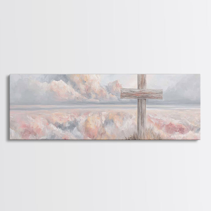 Dawn Of Redemption, Framed Canvas Print, Christian Wall Art, Panoramic Art, Christian Art Canvas, Christian Painting, Christian Decor