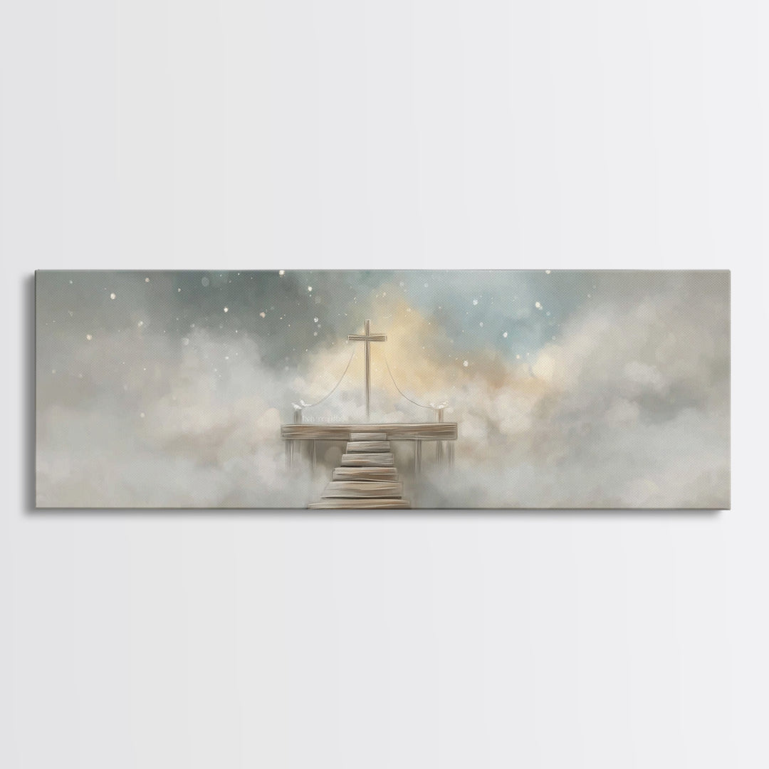 Path Of Grace | Framed Canvas Print | Panoramic Wall Art | Christian Art | Christian Canvas | Christian Painting | Christian Decor