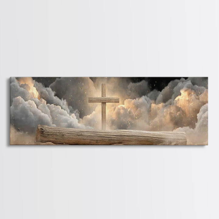 Rise Of Mercy – Framed Canvas Print – Christian Wall Art – Extra Wide Art – Christian Art Canvas – Christian Painting – Christian Decor
