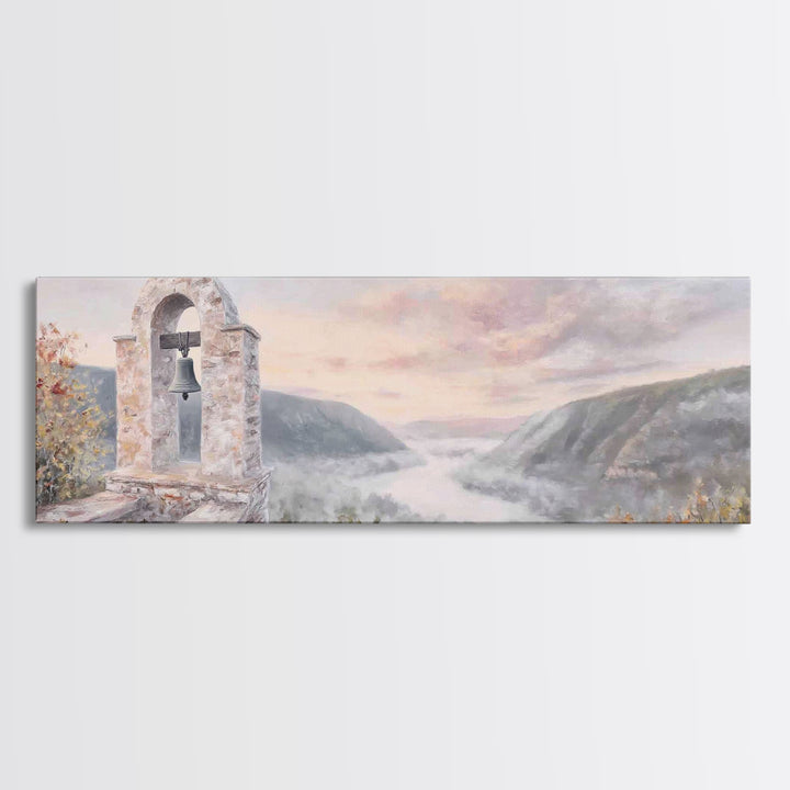 Valley Of Stillness – Framed Canvas Print – Panoramic Painting – Christian Art – Christian Wall Art – Christian Canvas – Christmas Art
