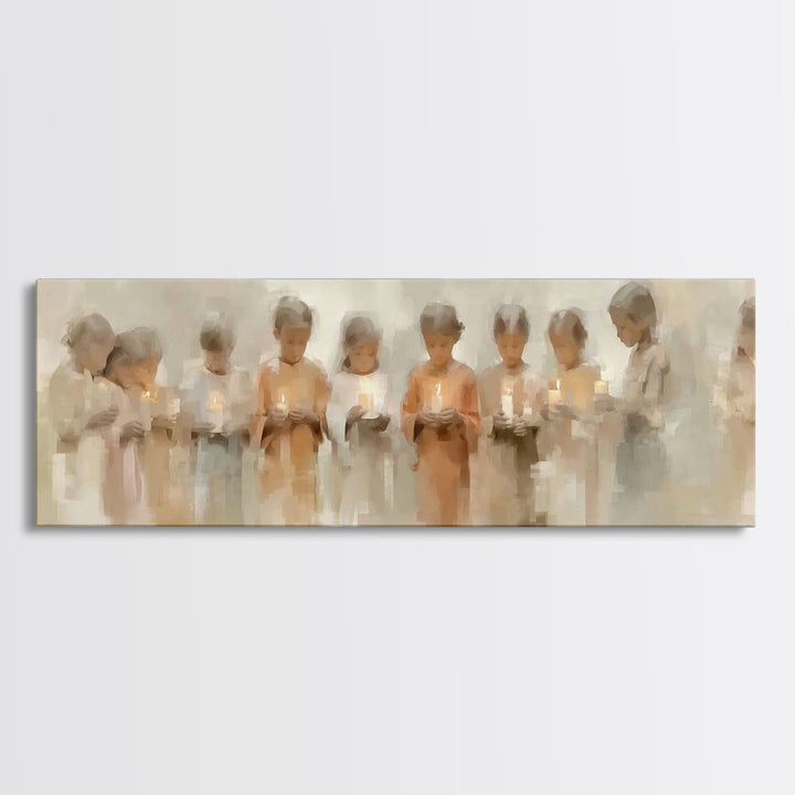 Light Of Innocence, Framed Canvas Print, Panoramic Print, Christian Art Canvas, Christian Wall Art, Christian Painting, Christmas Art, subt
