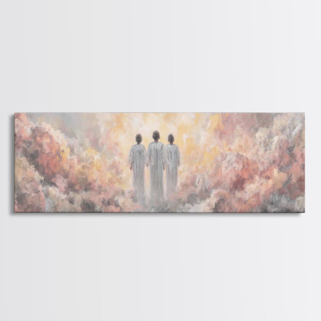 Soft Wings Arising | Framed Canvas Print | Christian Christmas Art | Panoramic Wall Art | Christian Art Canvas | Christian Decor | Christma