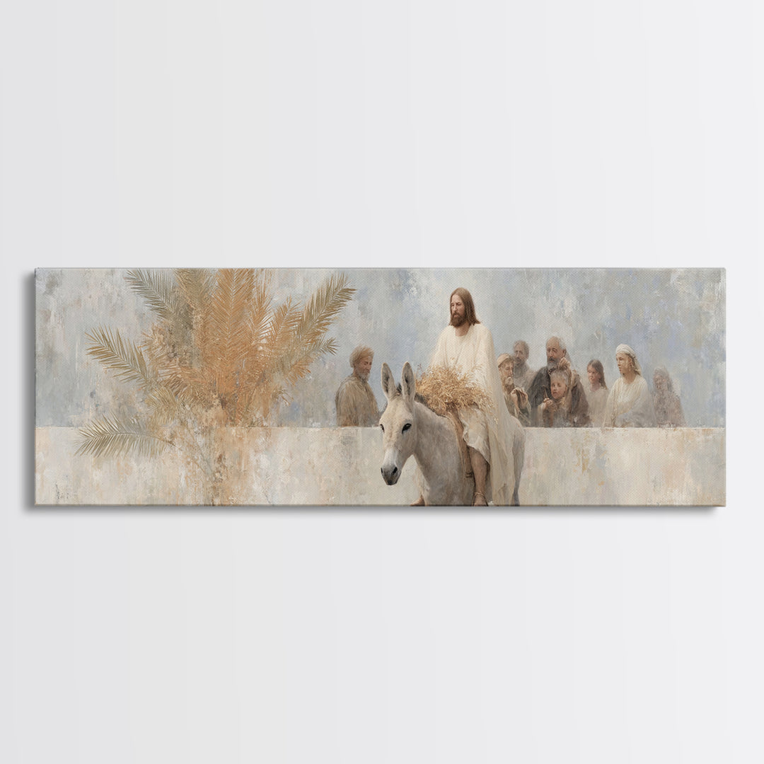 City Of Light | Framed Canvas Print | Christian Wall Art | Panoramic Art | Christian Art Print | Jesus Painting Canvas | Christian Christma