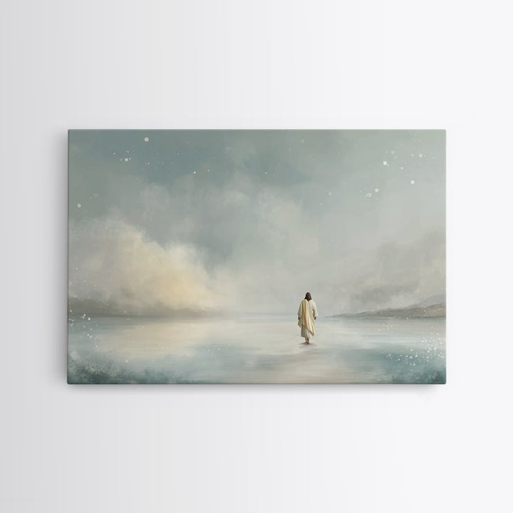 Heavenly Pathlight – Framed Canvas Print – Christian Wall Art – Modern Christian Art – Jesus Painting – Christian Art Canvas – Subtle Chris