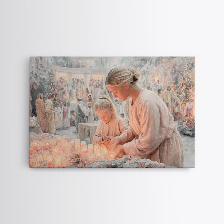 Festival Of Light – Framed Canvas Print – Christian Christmas Art – Christian Art Canvas – Christian Wall Art – Jesus Painting – Christian