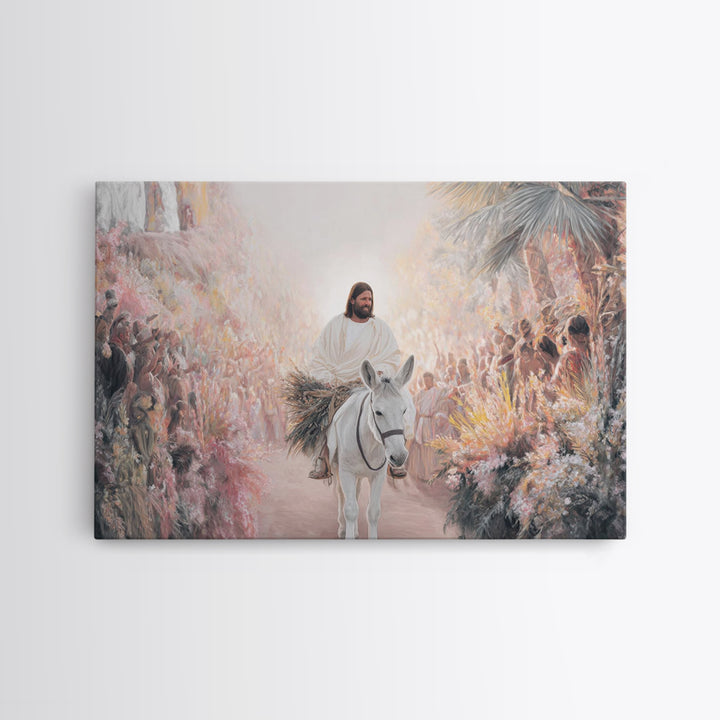 City Gate Hosanna - Framed Canvas Print - Christian Wall Art - Christian Art Canvas - Vintage Christian Art - Jesus Painting - Christian Gi