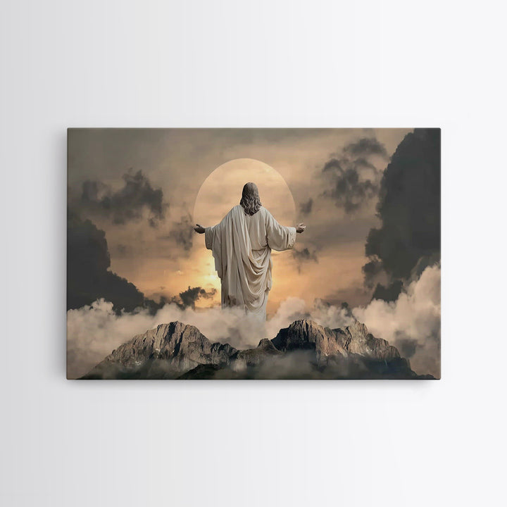 Divine Horizon Light – Framed Canvas Print – Jesus Painting – Christian Art Canvas – Christian Wall Art – Moody Christian Art – Christian G