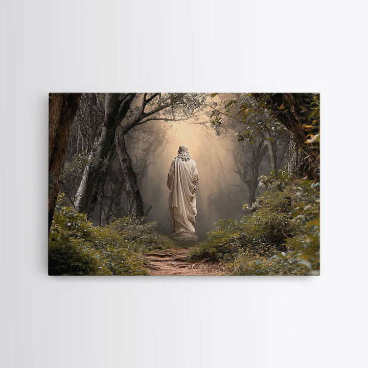 Luminous Rising Hope – Framed Canvas Print – Christian Christmas Art – Jesus Painting – Christian Art Print – Moody Christmas Art – Christi