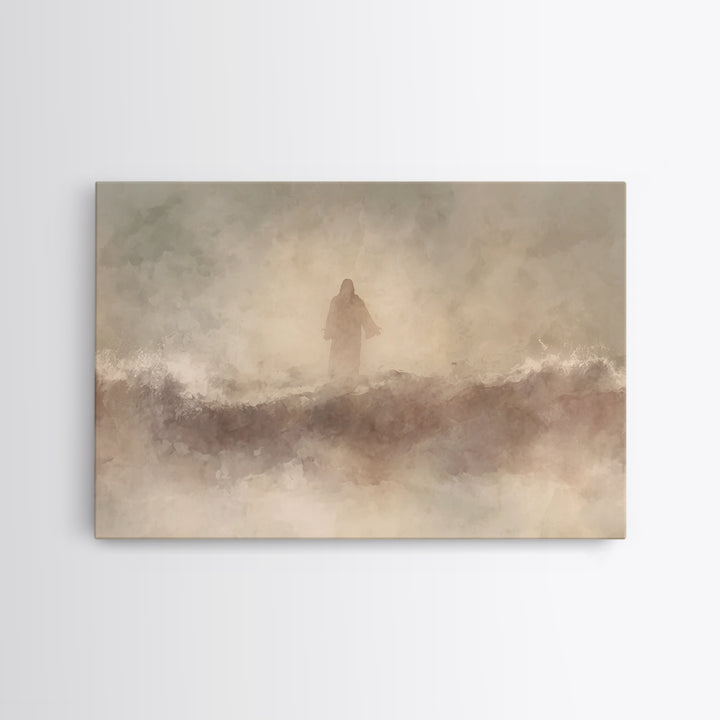 Dawn Of Hope, Framed Canvas Print, Christian Art Canvas, Christian Wall Art, Jesus Painting, Minimalist Christian Art, Christmas Art