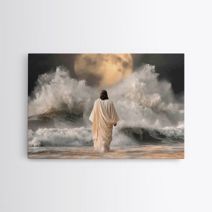Heavenly Horizon | Framed Canvas Print | Christian Wall Art | Christian Art Canvas | Jesus Painting | Moody Christian Art | Christian Gift