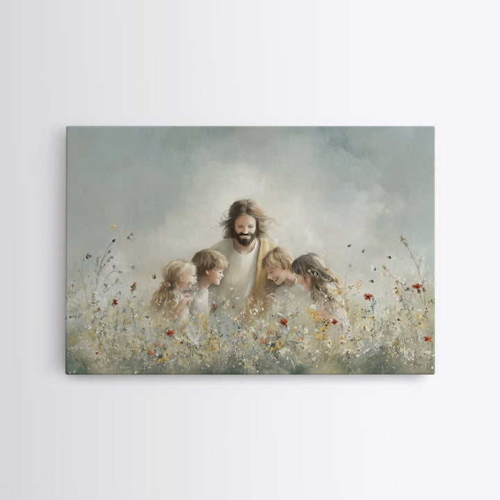 Celestial Pathway, Framed Canvas Print, Christian Art Canvas, Christian Wall Art, Jesus Painting, Modern Christian Art, Christian Christmas