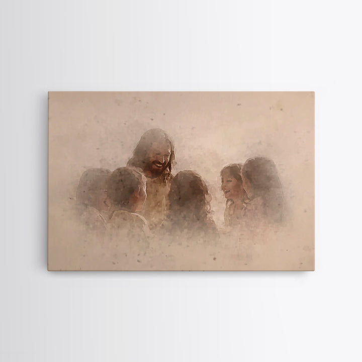 Fields Of Delight – Framed Canvas Print – Christian Wall Art – Christian Art Canvas – Jesus Painting – Christian Art Gift – Modern Christia