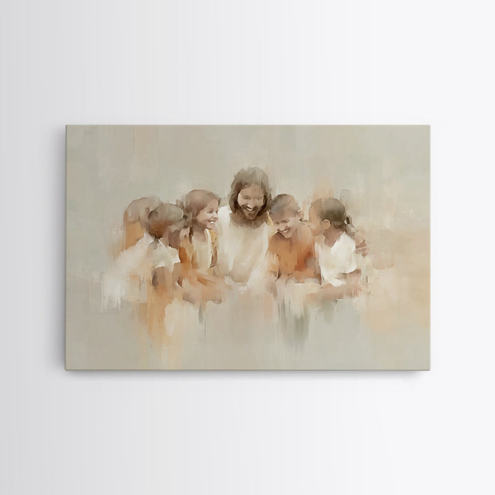 Circle Of Light | Framed Canvas Print | Christian Art Canvas | Jesus Painting | Christian Wall Art | Modern Christian Art | Christian Chris