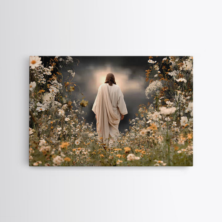 Path Of Light – Framed Canvas Print – Christian Wall Art – Jesus Painting – Christian Art Canvas – Moody Christian Art – Christian Gift Ide