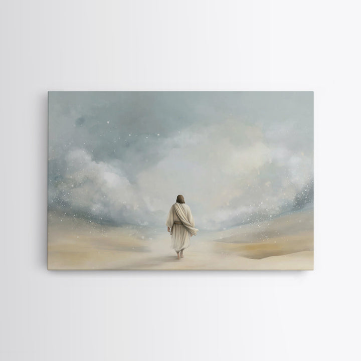 Heaven’s Trail, Framed Canvas Print, Christian Wall Art, Christian Art Canvas, Jesus Painting, Modern Christian Painting, Christian Gift
