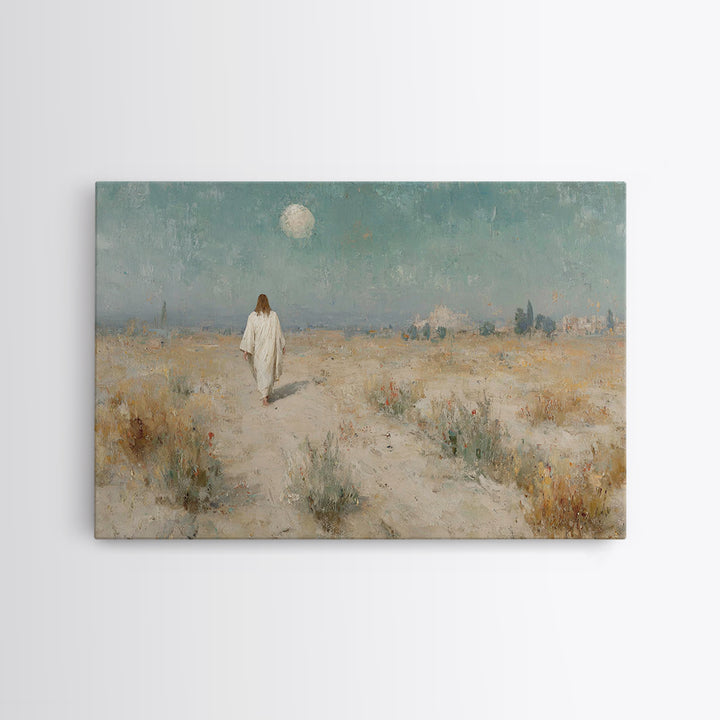 Wilderness Hope – Framed Canvas Print – Christian Art – Jesus Painting – Christian Wall Art – Vintage Christian Art – Christian Art Canvas
