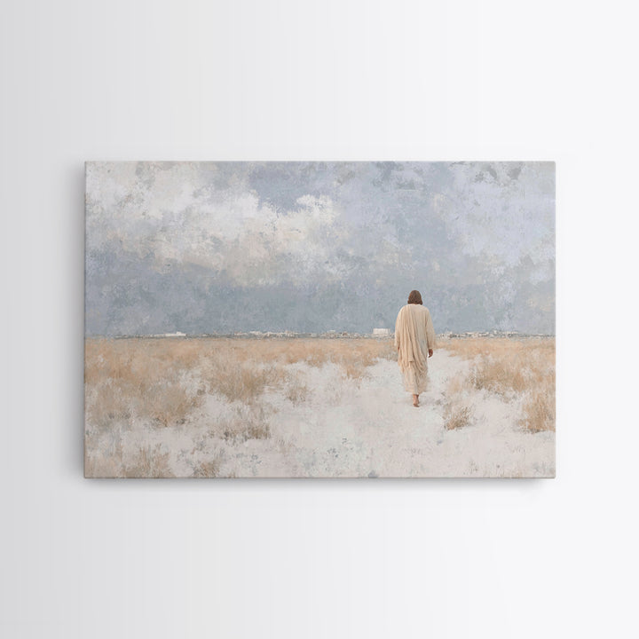 City Of Mercy, Framed Canvas Print, Christian Art Canvas, Christian Wall Art, Jesus Painting, Subtle Christian Art, Christian Gift