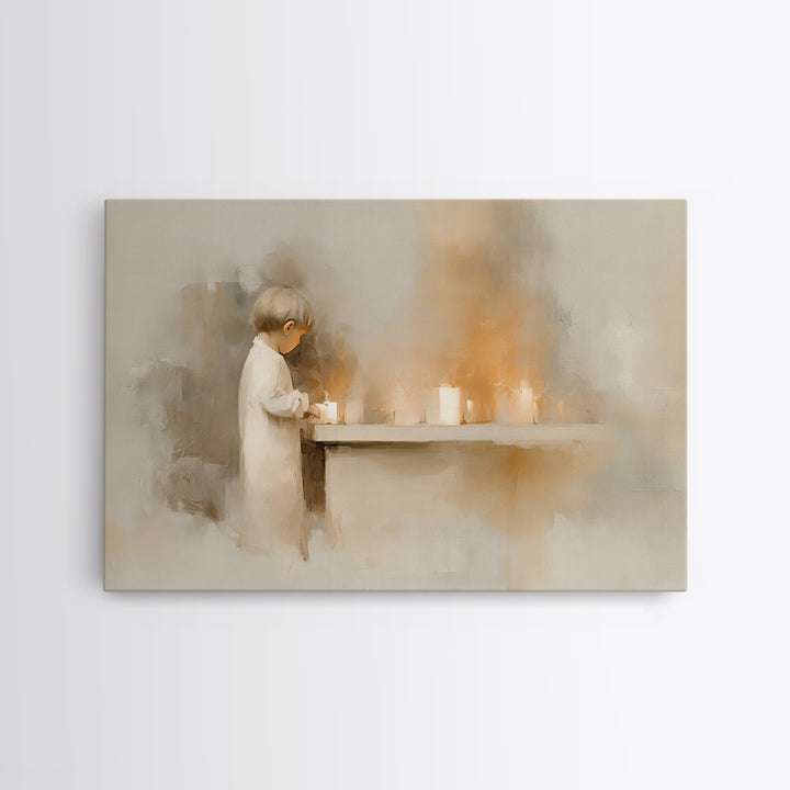 Soft Prayer Moment – Framed Canvas Print – Christian Wall Art – Subtle Christian Art – Christian Art Canvas – Christian Gift Ideas