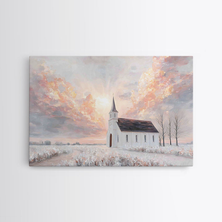 Dawnlit Sanctuary, Framed Canvas Print, Christian Art Canvas, Christian Wall Art, Christian Art, Modern Christian Art, Christian Gift Ideas