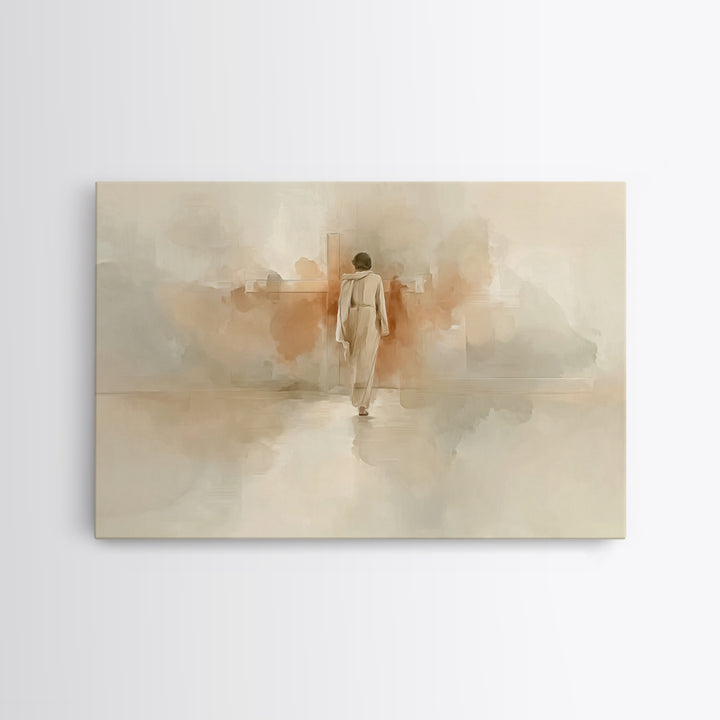 Crosswalk Promise | Framed Canvas Print | Christian Wall Art | Jesus Painting | Christian Art Canvas | Abstract Christian Art | Modern Chri