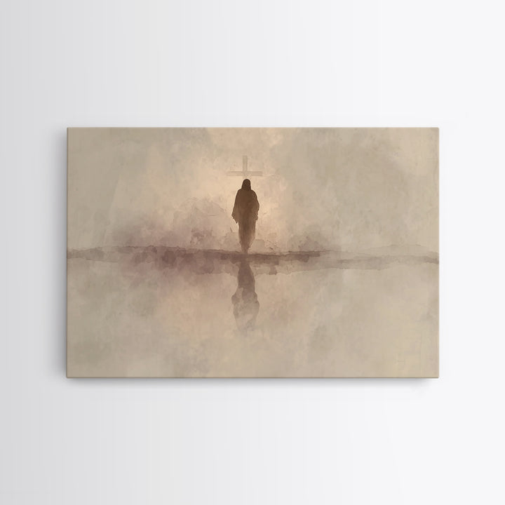 Silent Covenant, Framed Canvas Print, Christian Wall Art, Christian Art Canvas, Moody Christian Art, Jesus Painting, Christian Christmas Ar