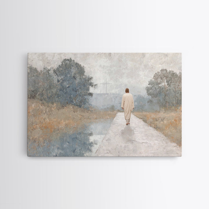 Path Of Mercy | Framed Canvas Print | Christian Art Canvas | Christian Wall Art | Large Christian Painting | Jesus Painting | Christmas Art