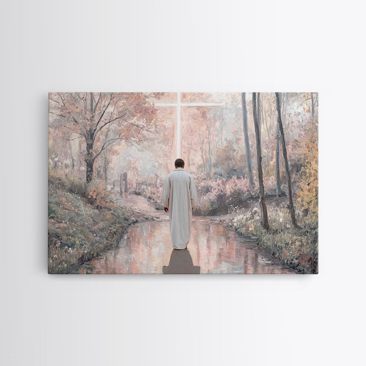Radiant Way – Framed Canvas Print – Christian Wall Art – Modern Christian Art – Jesus Painting – Christian Art Canvas – Christmas Art