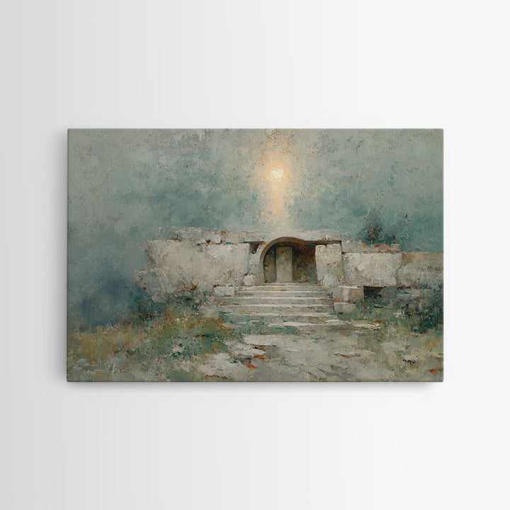 Empty Tomb Glory – Framed Canvas Print – Christian Art Canvas – Christian Wall Art – Christian Christmas Art – Christian Decor – Christmas