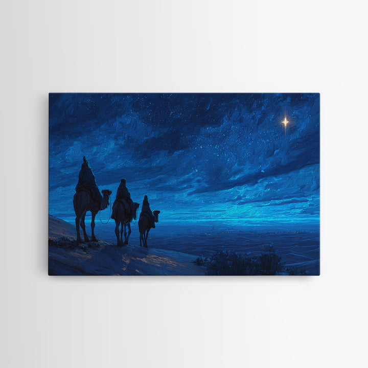 Star of Wonder – Framed Canvas Print – Christian Wall Art – Christmas Art – Christian Art Canvas – Christian Christmas Art – Christian Deco
