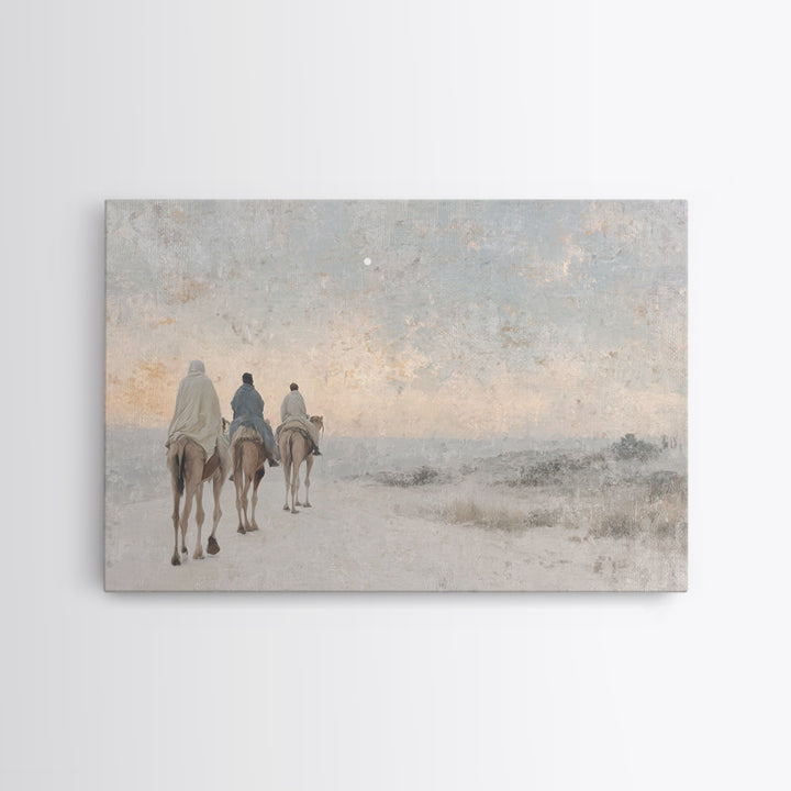 Silent Caravan – Framed Canvas Print – Christian Wall Art – Christian Christmas Art – Christian Art Canvas – Christian Decor – Christmas Ar