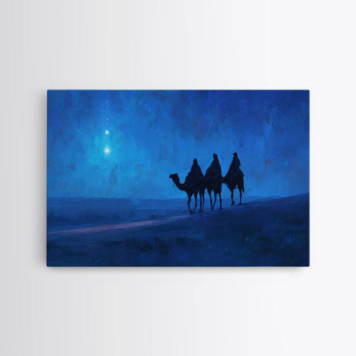 Bethlehem Starrise – Framed Canvas Print – Christian Decor – Christian Wall Art – Christian Christmas Art – Christian Art Canvas – Christma
