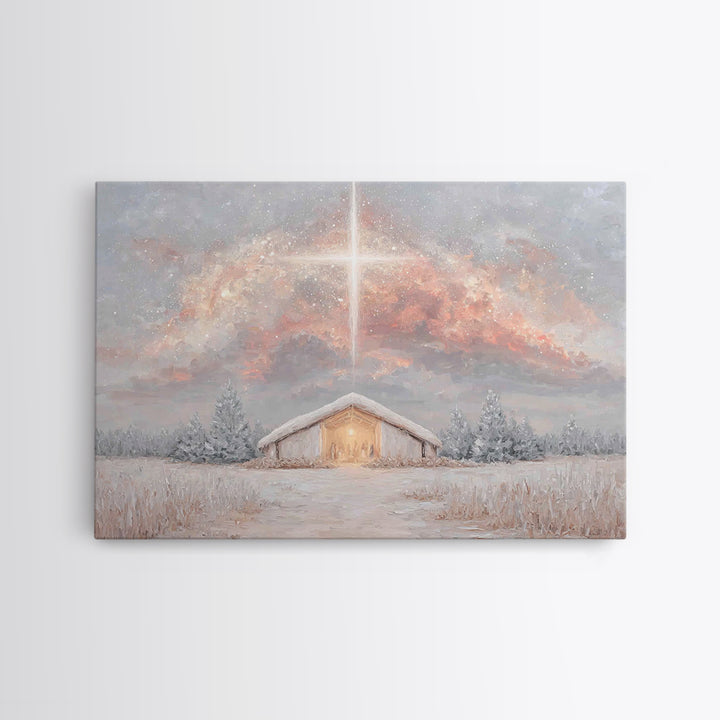 Winter Glory – Framed Canvas Print – Christian Decor – Christian Christmas Art – Christian Art Canvas – Christmas Art – Christian Wall Art