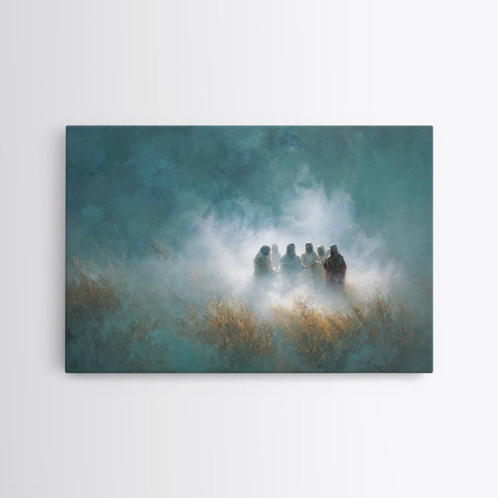 Hillside Awakening – Framed Canvas Print – Christian Wall Art – Christian Art Canvas – Jesus Painting – Christmas Art