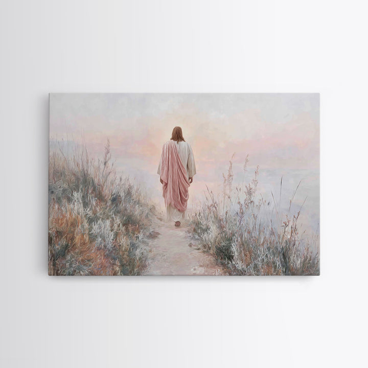 Dawn Journey – Framed Canvas Print – Jesus Painting – Christian Wall Art – Christian Art Canvas – Subtle Christian Art