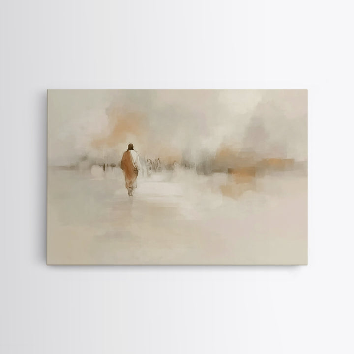 Sacred Steps, Framed Canvas Print, Christian Art Canvas, Jesus Painting, Christian Wall Art, Subtle Christian Paintings