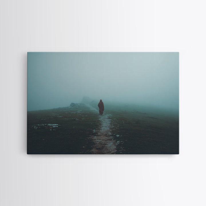 Solitude In Faith – Framed Canvas Print – Christian Art Canvas – Moody Christian Art – Jesus Painting – Christian Wall Art