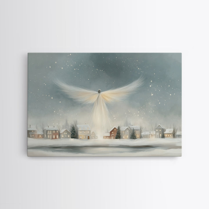Wings Of Peace – Framed Canvas Print – Christian Christmas Art – Christian Wall Art – Modern Christian Art – Christmas Canvas Wall Art