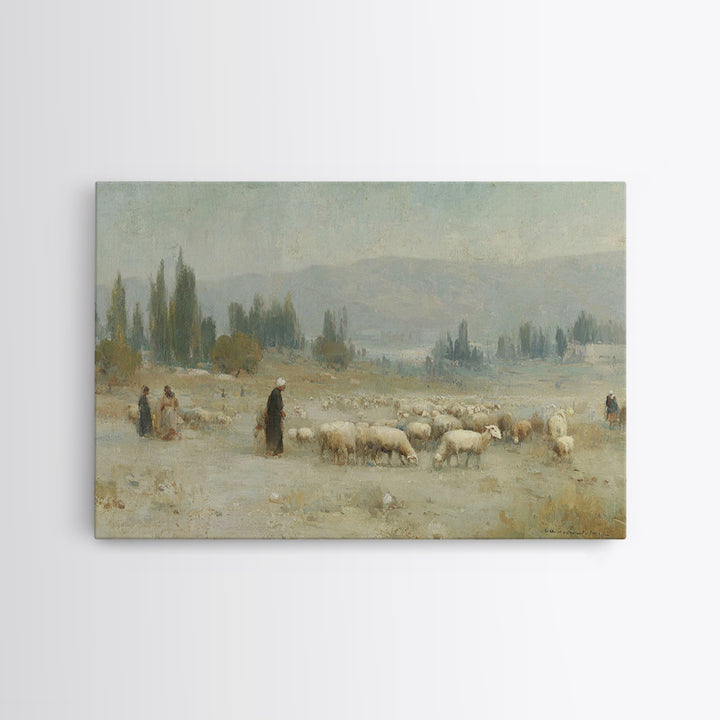 Desert Shepherds – Framed Canvas Print – Christian Art Canvas – Christian Christmas Art – Christian Wall Art – Christmas Art – Christian Gi