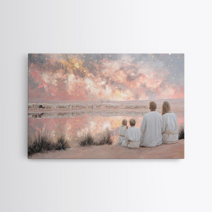 Heavenly Wonder – Framed Canvas Print – Christian Wall Art – Christmas Art – Christian Art Canvas – Christian Christmas Art – Christian Gif