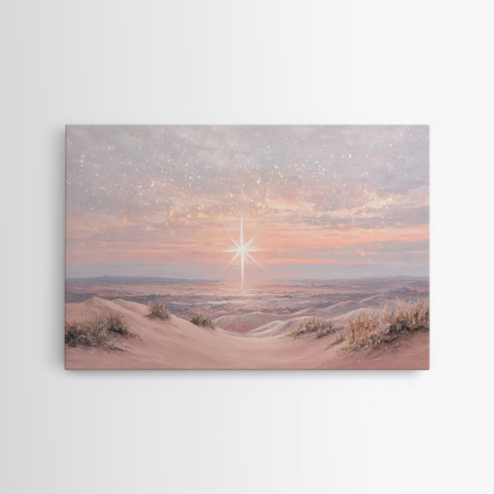 Star Of Dawn – Framed Canvas Print – Christmas Art – Christian Art Canvas – Christian Wall Art – Christian Christmas Art – Jesus Painting