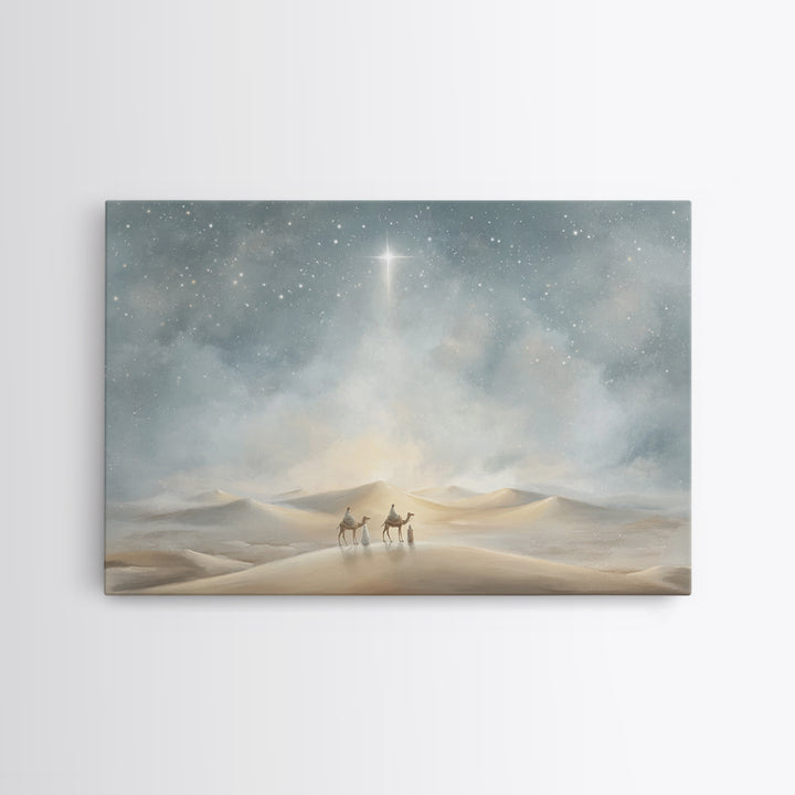 Wandering Light – Framed Canvas Print – Christian Art Canvas – Christian Wall Art – Christian Christmas Art – Christmas Art – Christian Gif