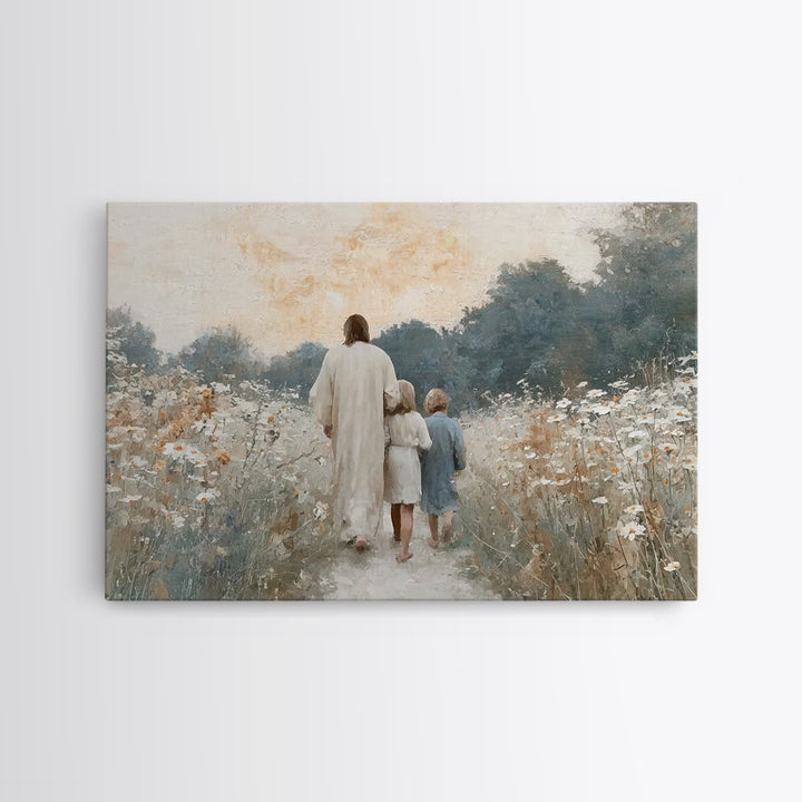 Garden Of Peace – Framed Canvas Print – Christian Wall Art – Jesus Painting – Christian Art Canvas – Christian Art – Christian Gift Ideas