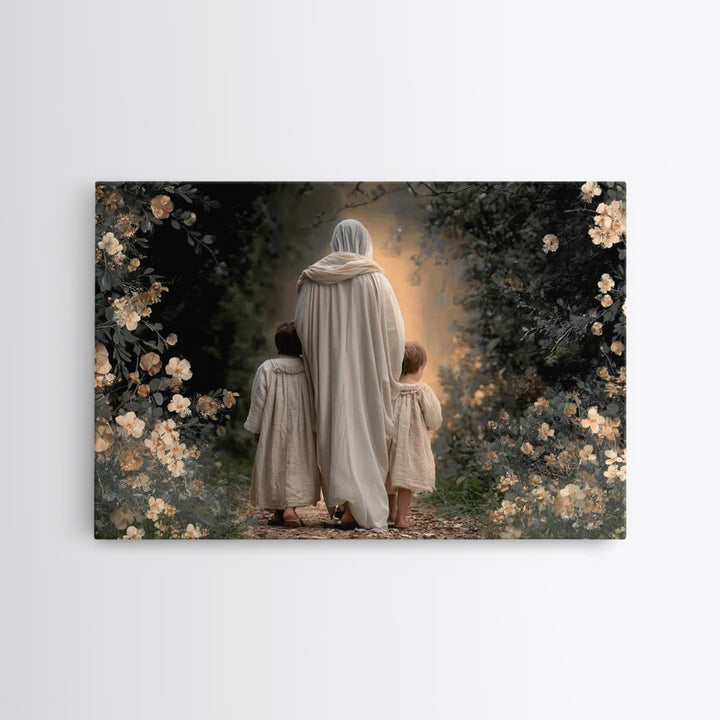 Guiding Shepherd – Framed Canvas Print – Christian Art Canvas – Jesus Painting – Christian Wall Art – Christian Gift – Christian Art