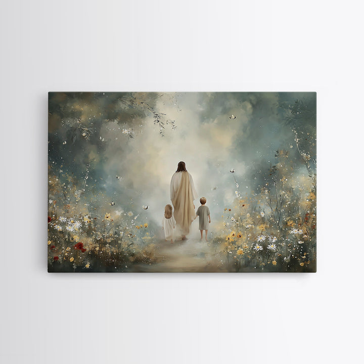 Heavenly Path Bloom | Framed Canvas Print | Christian Wall Art | Christian Art Print | Jesus Painting | Christian Decor