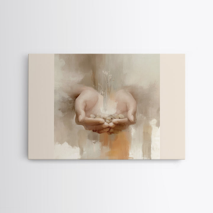 Blessed Renewal | Framed Canvas Print | Christian Art Print | Christian Wall Art | Jesus Painting | Christian Decor