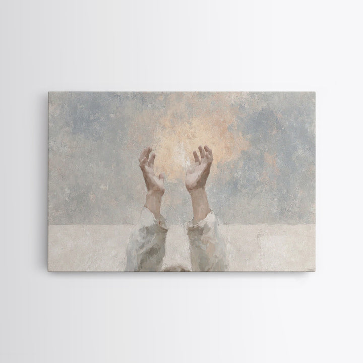 Radiant Offering – Framed Canvas Print – Christian Art Work – Minimalist Christian Art – Christian Wall Art – Abstract Christian Art – Chri