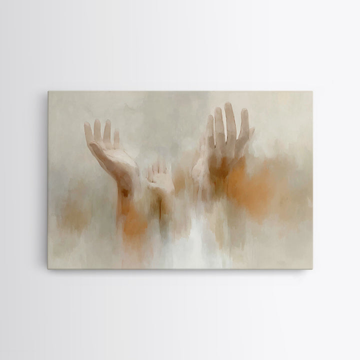 Hopeful Reach, Framed Canvas Print, Christian Paintings, Subtle Christian Art, Christian Art Canvas, Modern Christian Painting, Christian D