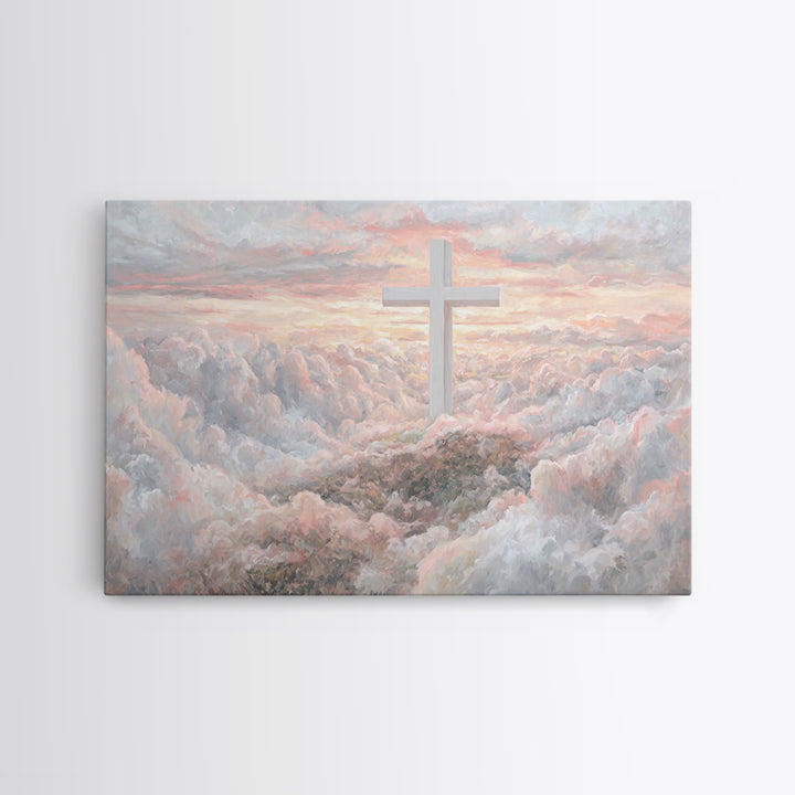 Cloudrise Hope | Framed Canvas Print | Christian Art Canvas | Modern Christian Art | Subtle Christian Art | Christian Decor for Home | Chri